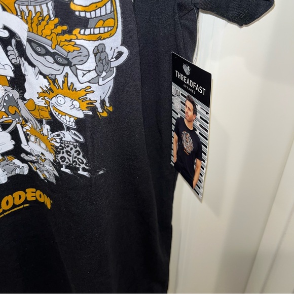 Threadfast Apparel Mens T Shirt Black Nickelodeon Characters 2021 Cotton Blend L - Picture 3 of 5